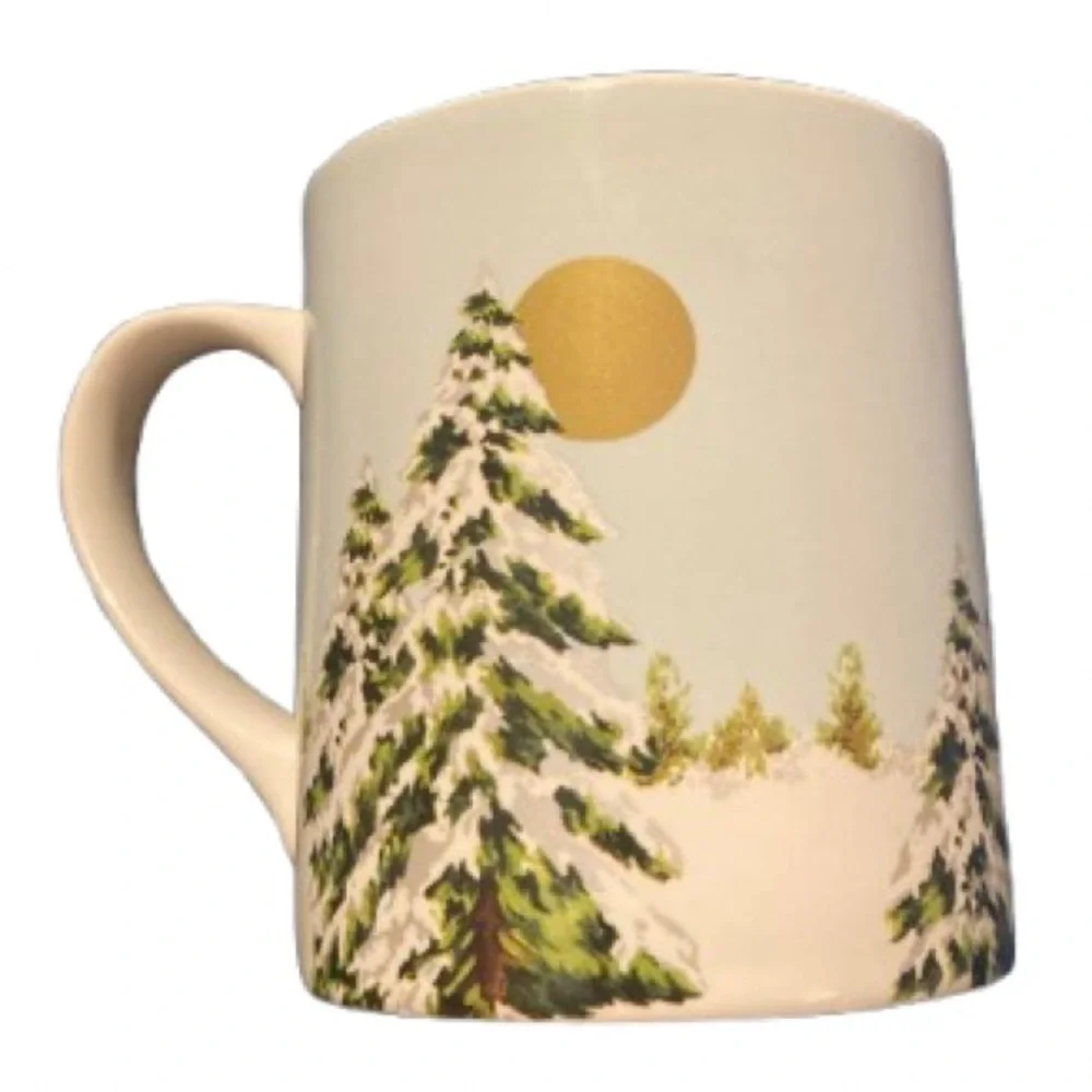 Williams Sonoma Santa Mug Winter Scene